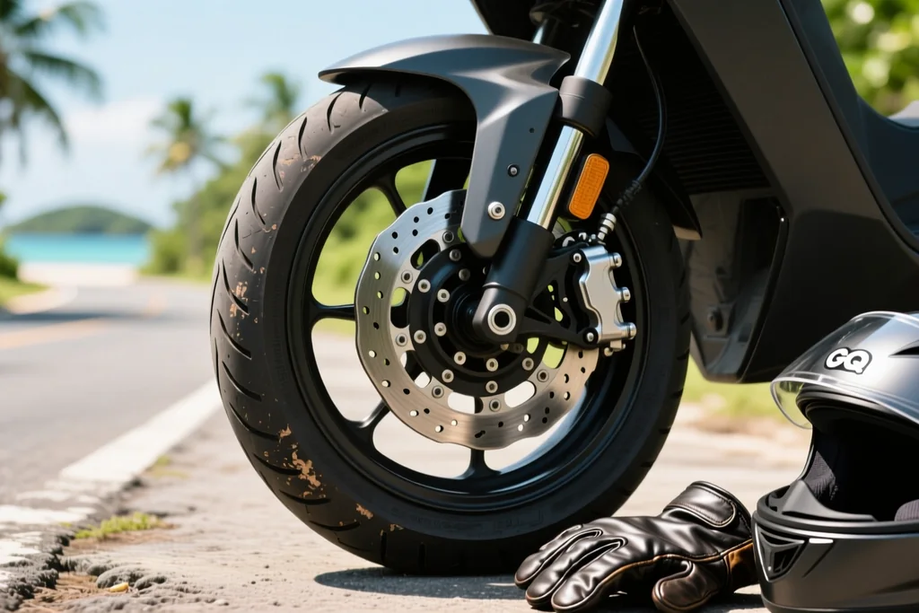 Checking the bike before you ride away
